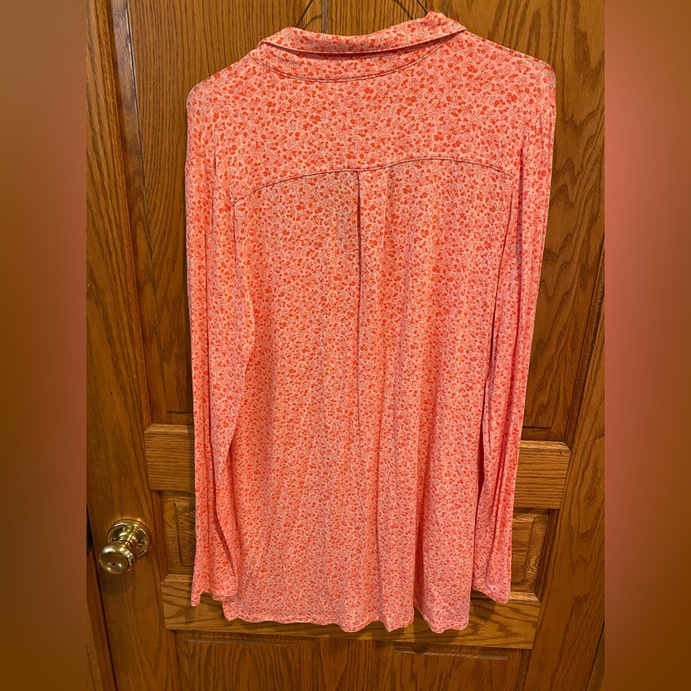 Lands’ End Floral Patterned Button Down - image 4